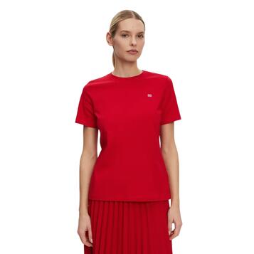 Γυναικείο T-Shirt Tommy Hilfiger Reg Contrast Flag Ss Tee Th Primary Red WW0WW45522-XLG