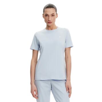 Γυναικείο T-Shirt Tommy Hilfiger Reg Contrast Flag Ss Tee Breezy Blue WW0WW45522-C1O