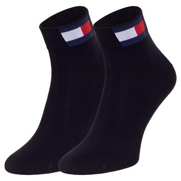 Ανδρικές Κάλτσες Tommy Hilfiger Uni Tj Quarter 2p Flag Black 701228223-003