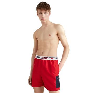 Ανδρικό Μαγιό Tommy Jeans Wb Sf Medium Drawstring Primary Red UM0UM02490-XLG