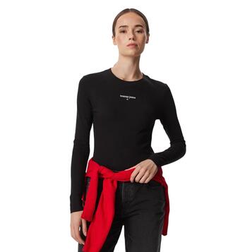 Γυναικεία Μπλούζα Tommy Hilfiger Tjw Slim Classic Logo Ls Tee Black DW0DW23248-BDS