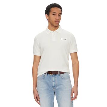 Ανδρικό Polo Tommy Jeans Reg Linear Ext Ecru DM0DM20914-YBL