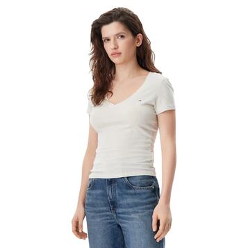 ΓυναικείοT-shirt Tommy Jeans V Neck Newsprint DW0DW20458-ACG