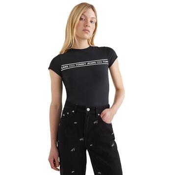Γυναικείο Κορμάκι Tommy Jeans Tjw Cut Out Taping Body Ss Black DW0DW12605-BDS Γυναικείο Κορμάκι Tommy Jeans Tjw Cut Out Taping Body Ss Black DW0DW12605-BDS
