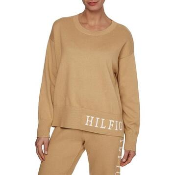 Γυναικείο Πουλόβερ Tommy Hilfiger Cotton Graphic C-Nk Sweater Countryside Khaki WW0WW35768-GW8 Γυναικείο Πουλόβερ Tommy Hilfiger Cotton Graphic C-Nk Sweater Countryside Khaki WW0WW35768-GW8