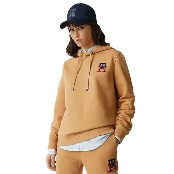 Γυναικείο Φούτερ Tommy Hilfiger Reg Monogram Emb Hoodie Ls Countryside Khaki WW0WW37434-GW8 Γυναικείο Φούτερ Tommy Hilfiger Reg Monogram Emb Hoodie Ls Countryside Khaki WW0WW37434-GW8