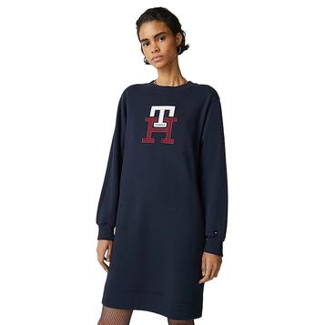 Γυναικείο Φόρεμα Tommy Hilfiger Large Monogram Th C-Nk Knee Desert Sky WW0WW37442-DW5 Γυναικείο Φόρεμα Tommy Hilfiger Large Monogram Th C-Nk Knee Desert Sky WW0WW37442-DW5