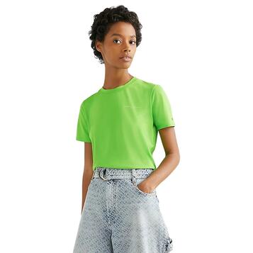 Γυναικείο T-Shirt Tommy Hilfiger 1985 Reg Mini Corp Logo C-Nk Ss Spring Lime WW0WW37877-LWY Γυναικείο T-Shirt Tommy Hilfiger 1985 Reg Mini Corp Logo C-Nk Ss Spring Lime WW0WW37877-LWY