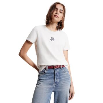 Γυναικείο Τ-Shirt Tommy Jeans Reg Varsity Imd Ny C-Nk Ss Weathered White WW0WW38874-AC0