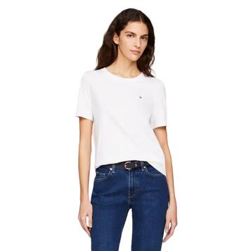 Γυναικείο T-shirt Tommy Hilfiger Modern Regular C Nk Ss Th Optic White WW0WW39848-YCF