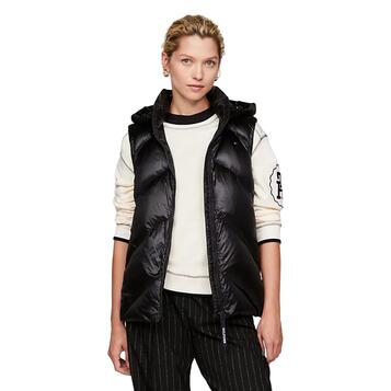Γυναικείο Γιλέκο Tommy Hilfiger Chevron Lw Down Vest Black WW0WW41177-BDS