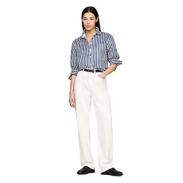 Γυναικείο Παντελόνι Tommy Hilfiger Relaxed Straight Hw Ecru WW0WW43464-YBL32