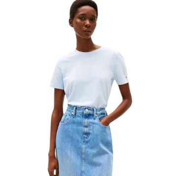 Γυναικείο T-shirt Tommy Hilfiger Reg Script C Nk Ss Breezy Blue WW0WW45428-C1O