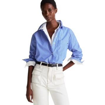 Γυναικείο Πουκάμισο Tommy Hilfiger Ess Poplin Easy Fit Shirt Blue Stp WW0WW45612-0X6