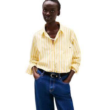 Γυναικείο Πουκάμισο Tommy Hilfiger Ess Poplin Easy Fit Shirt Stp Citronella WW0WW45612-0FT