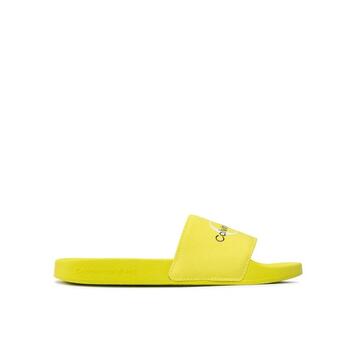 Γυναικείες Παντόφλες Calvin Klein Slide Monogram Co Lemon Lime YW0YW00103-LRE