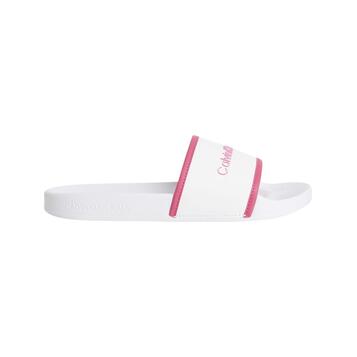 Γυναικείες Παντόφλες Calvin Klein Institutional Slide White_ Raspberry Sorbet YW0YW00594-01W Γυναικείες Παντόφλες Calvin Klein Institutional Slide White_ Raspberry Sorbet YW0YW00594-01W
