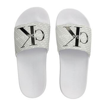 Γυναικείες Παντόφλες Calvin Klein Slide Aop Wn Bright White/Black Aop YW0YW01407-01W Γυναικείες Παντόφλες Calvin Klein Slide Aop Wn Bright White/Black Aop YW0YW01407-01W