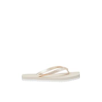 Γυναικείες Παντόφλες Calvin Klein Thong Tpu Metallic Eggshell Bright White YW0YW01720-ACF