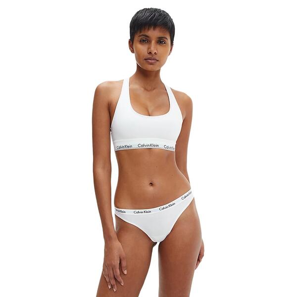 Γυναικείο Μπουστάκι Calvin Klein Unlined Bralette White 0000F3785E-100