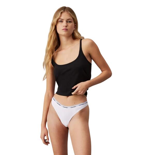 Γυναικείο Εσώρουχο Calvin Klein Thong 3pk Nightshade Lilac Sugar White 000QD5209E-QA7