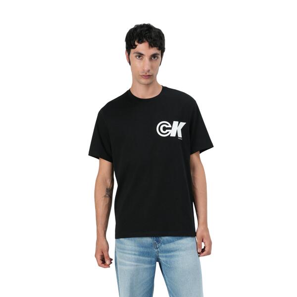 Ανδρικό T-Shirt Calvin Klein Ss 20s Ck Sport Logo Graphic Tee Black LV04RC835G-UB1