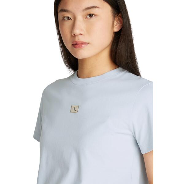 Γυναικείο T-shirt Calvin Klein Woven Label Regular Niagara Mist J20J225243-CUI