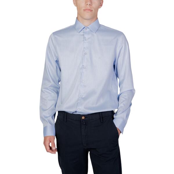 Ανδρικό Πουκάμισο Calvin Klein Stretch Collar Stripe Slim Light Blue K10K110549-0GY