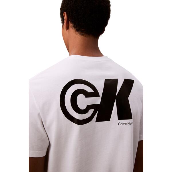 Ανδρικό T-Shirt Calvin Klein Ss 20s Ck Sport Logo Graphic Tee Brilliant White LV04RC835G-YAA