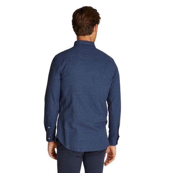 Αντρικό Πουκάμισο Tommy Hilfiger Brushed Linen Solid Sf Night Sky MW0MW37574-DAF