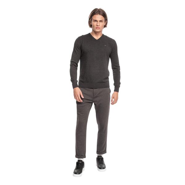 Ανδρικό Παντελόνι Tom Tailor 2nd 008 Cropped Slim Jer Anthra Melange Pique 1020453-24716