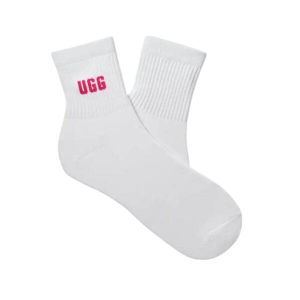 Κάλτσες UGG Quinlin Logo Quarter 2 Pack Chroma Pink / Grey Heather 1171623-CNKG