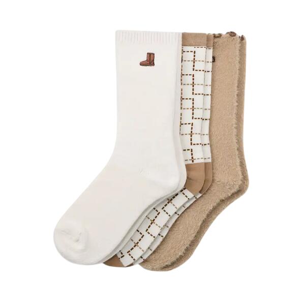 Γυναικείες Κάλτσες Ugg Classic Crew 3 Pack Classic Boot / Plaid / Sand 1181414-CCBT