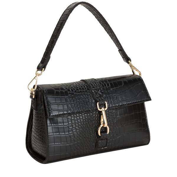 Γυναικεία Τσάντα EVERY OTHER Single Strap Flapover Shouler Bag Black 12095-BLACK