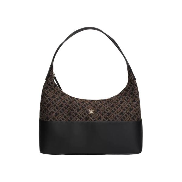 Γυναικεία Τσάντα Tommy Hilfiger Th Jacquard Shoulder Bag Black AW0AW17072-BDS