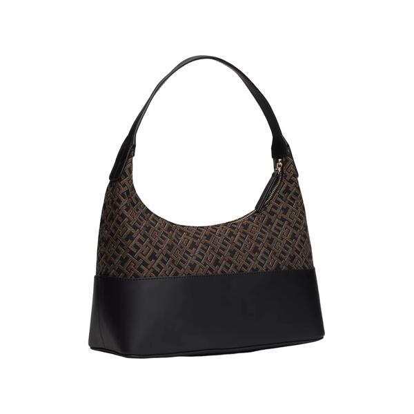 Γυναικεία Τσάντα Tommy Hilfiger Th Jacquard Shoulder Bag Black AW0AW17072-BDS