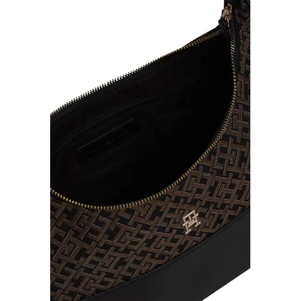 Γυναικεία Τσάντα Tommy Hilfiger Th Jacquard Shoulder Bag Black AW0AW17072-BDS