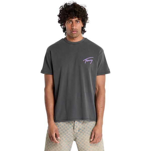 Ανδρικό T-Shirt Tommy Jeans Rlx FadedGraphic Tee Ext Black DM0DM20768-BDS