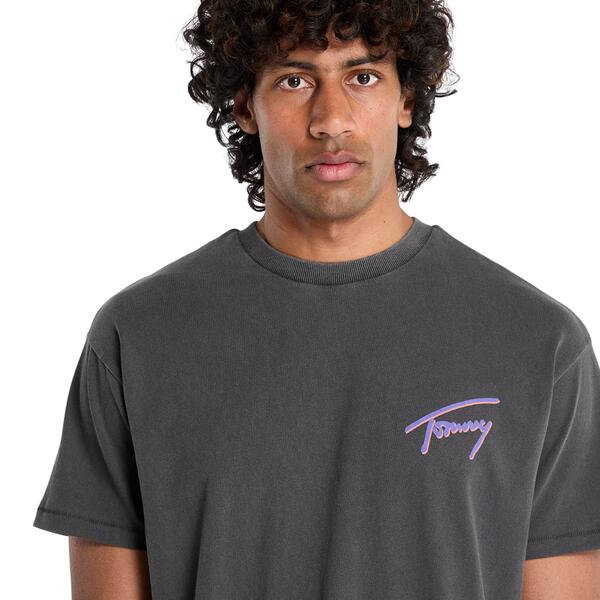 Ανδρικό T-Shirt Tommy Jeans Rlx FadedGraphic Tee Ext Black DM0DM20768-BDS