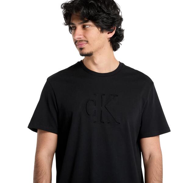 Ανδρικό T-Shirt Calvin Klein Ss 20s CK Dbss Mn Gr Black LV04RC824G-UB1