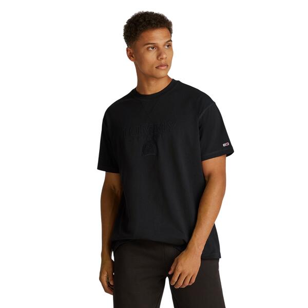 Ανδρικό T-shirt Tommy Jeans Rlx Tonal Crest Βlack DM0DM20805-BDS