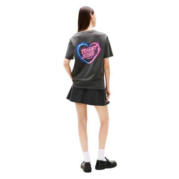 Γυναικείο T-Shirt Tommy Jeans Rlx Neon Ss Tee Ext Black DW0DW21358-BDS