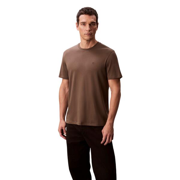 Ανδρικό Τ-Shirt Calvin Klein Ss Supima Chest Emb Crewneck Tee Morel LV04LB275G-PDK