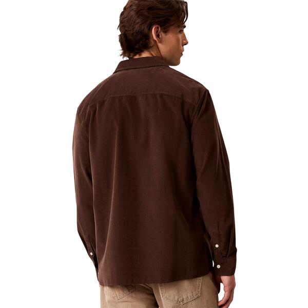 Ανδρικό Πουκάμισο Calvin Klein Ls Corduroy Easy Brown Cork LV04RH114G-WFM