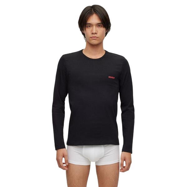 Ανδρική Μπλούζα Hugo Ls Shirt Rn Τriplet Black 50492631-001