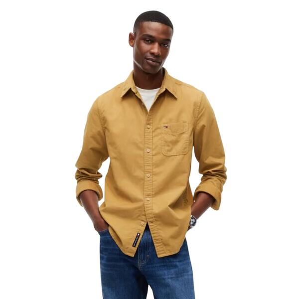 Ανδρικό Πουκάμισο Tommy Jeans Tjm Reg Baby Corduroy Shirt Ext Sandy Beige DM0DM23517-ACA