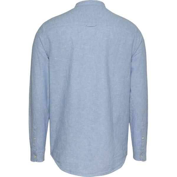 Ανδρικό Πουκάμισο Tommy Jeans Linen Mix Band Collar Colorado Blue DM0DM20876-DY6