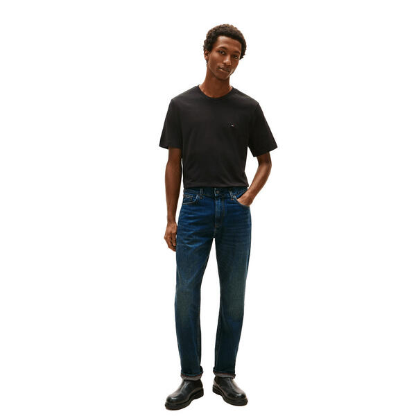 Ανδρικό T-Shirt Tommy Jeans Reg Sflag Slub Ss Tee Black DM0DM22514-BDS