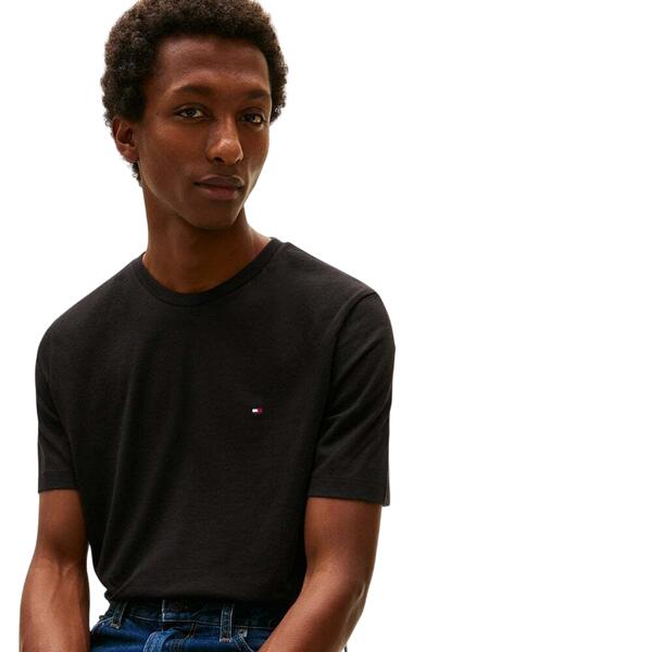 Ανδρικό T-Shirt Tommy Jeans Reg Sflag Slub Ss Tee Black DM0DM22514-BDS