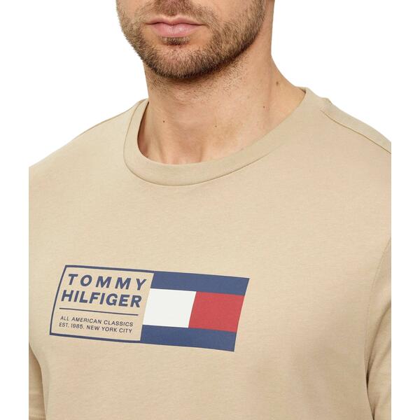 Ανδρικό T-shirt Tommy Hilfiger Brand Love Text Box Tee Sandalwood MW0MW42366-RBT